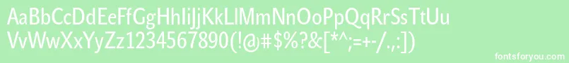 JohnsanscondWhiteProBold Font – White Fonts on Green Background