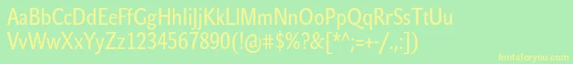 JohnsanscondWhiteProBold Font – Yellow Fonts on Green Background