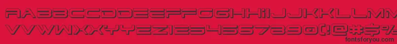Dodger33D Font – Black Fonts on Red Background