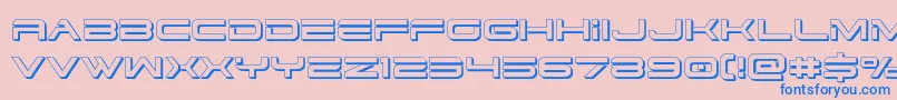 Dodger33D Font – Blue Fonts on Pink Background