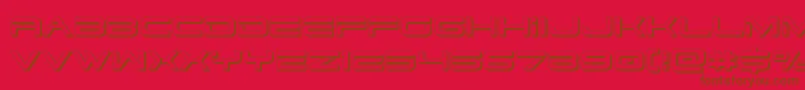 Dodger33D Font – Brown Fonts on Red Background