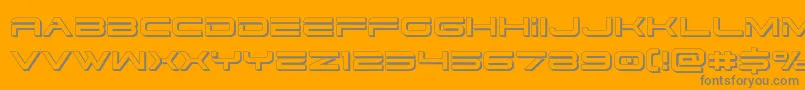 Dodger33D Font – Gray Fonts on Orange Background