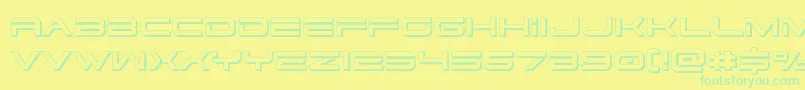 Dodger33D Font – Green Fonts on Yellow Background