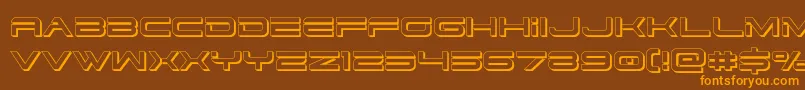 Dodger33D Font – Orange Fonts on Brown Background