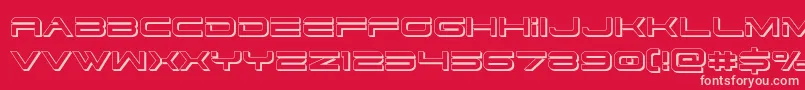 Dodger33D Font – Pink Fonts on Red Background