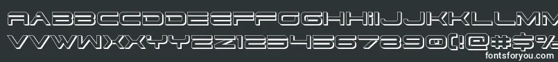 Dodger33D-fontti – valkoiset fontit