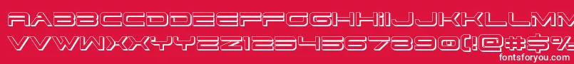 Dodger33D Font – White Fonts on Red Background
