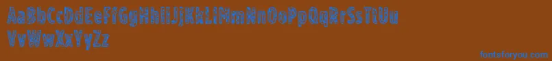 Police CfusarmyRegular – polices bleues sur fond brun