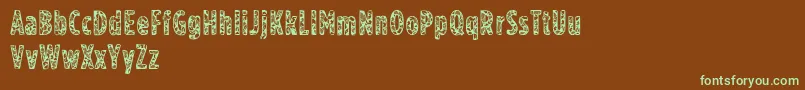 Шрифт CfusarmyRegular – зелёные шрифты на коричневом фоне