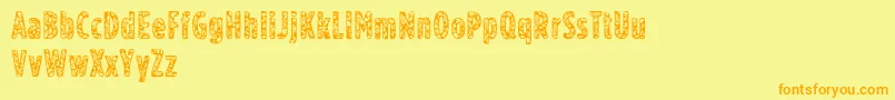 CfusarmyRegular Font – Orange Fonts on Yellow Background