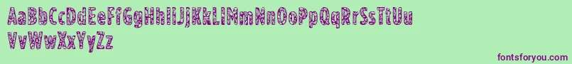 CfusarmyRegular Font – Purple Fonts on Green Background