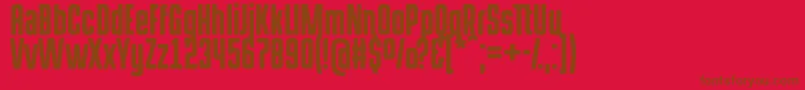 HermanoaltoRound Font – Brown Fonts on Red Background
