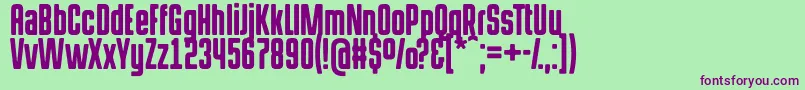 HermanoaltoRound Font – Purple Fonts on Green Background