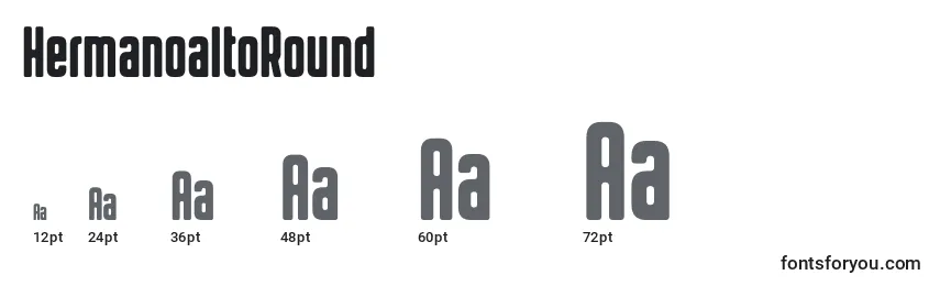 HermanoaltoRound Font Sizes
