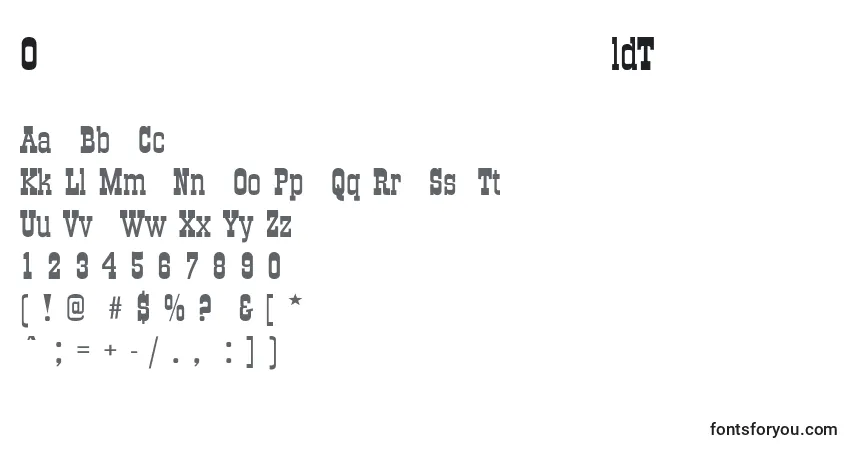 Шрифт OldTownextNormal – алфавит, цифры, специальные символы