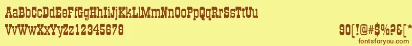 OldTownextNormal Font – Brown Fonts on Yellow Background