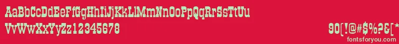 OldTownextNormal Font – Green Fonts on Red Background