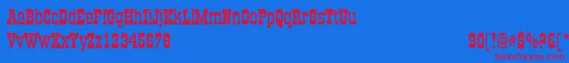 OldTownextNormal Font – Red Fonts on Blue Background