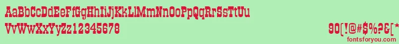OldTownextNormal Font – Red Fonts on Green Background