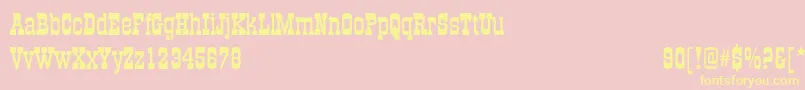 OldTownextNormal Font – Yellow Fonts on Pink Background