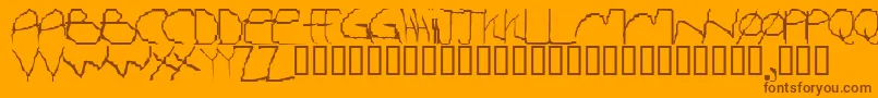 Ithiitj Font – Brown Fonts on Orange Background