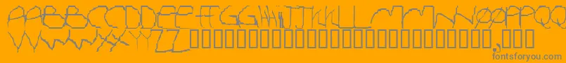 Ithiitj-Schriftart – Graue Schriften auf orangefarbenem Hintergrund