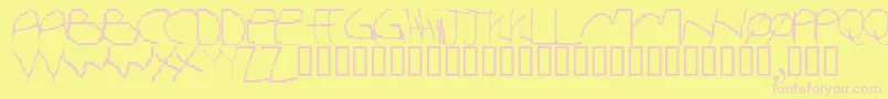 Ithiitj Font – Pink Fonts on Yellow Background