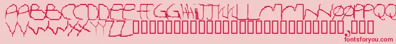 Ithiitj Font – Red Fonts on Pink Background