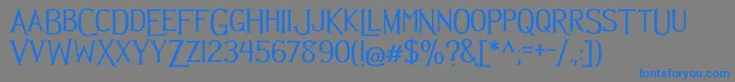 Hellmuth Font – Blue Fonts on Gray Background