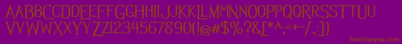 Hellmuth Font – Brown Fonts on Purple Background