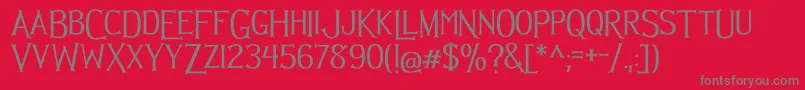 Hellmuth Font – Gray Fonts on Red Background