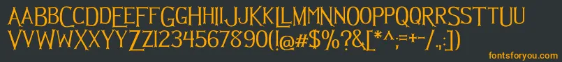 Hellmuth Font – Orange Fonts on Black Background