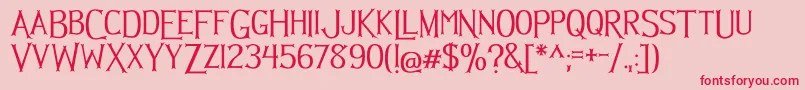 Hellmuth Font – Red Fonts on Pink Background