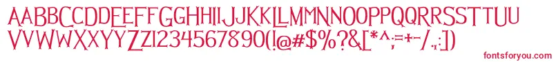 Hellmuth Font – Red Fonts on White Background