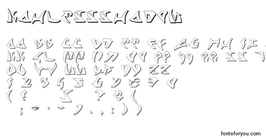 Fuente KahlessShadow - alfabeto, números, caracteres especiales