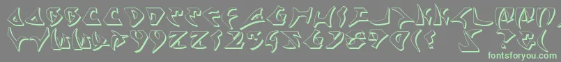 KahlessShadow-Schriftart – Grüne Schriften auf grauem Hintergrund