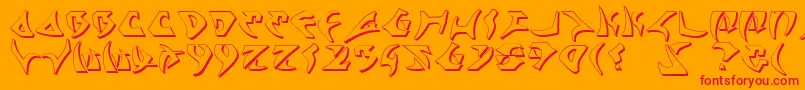 KahlessShadow Font – Red Fonts on Orange Background