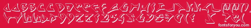 フォントKahlessShadow – 赤い背景に白い文字