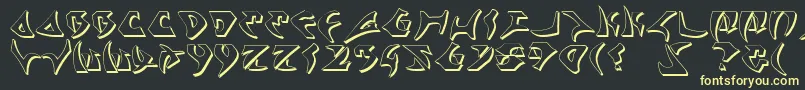 More about KahlessShadow Font KahlessShadow Font – Yellow Fonts on Black Background