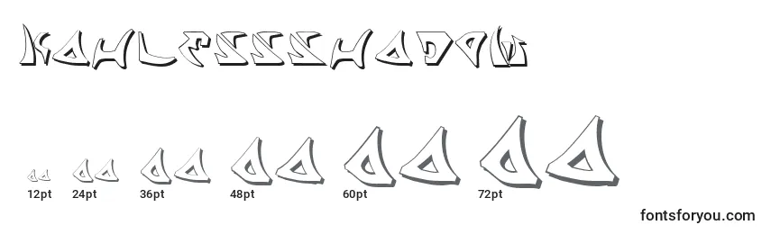 KahlessShadow Font Sizes
