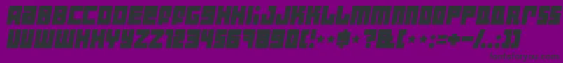 IndustrialDecapitalistItalic Font – Black Fonts on Purple Background