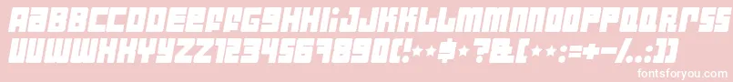 IndustrialDecapitalistItalic Font – White Fonts on Pink Background