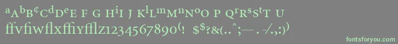 MinionExpertRegular Font – Green Fonts on Gray Background