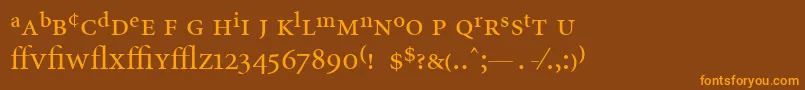 MinionExpertRegular Font – Orange Fonts on Brown Background