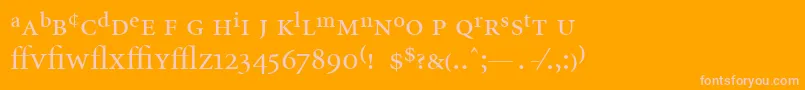 MinionExpertRegular Font – Pink Fonts on Orange Background
