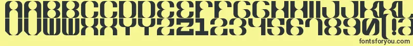 5winterSans Font – Black Fonts on Yellow Background