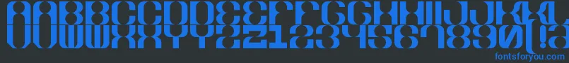 5winterSans Font – Blue Fonts on Black Background