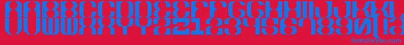 5winterSans Font – Blue Fonts on Red Background