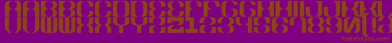 Шрифт 5winterSans – коричневые шрифты на фиолетовом фоне