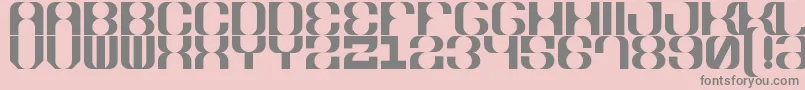 Czcionka 5winterSans – szare czcionki na różowym tle